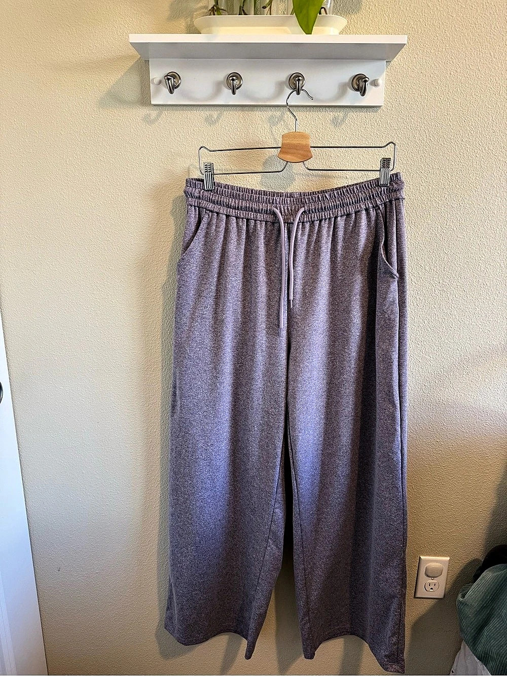 Halara High Waisted Drawstring Pocket Wide Leg Casual Pants Wide Leg Joggers